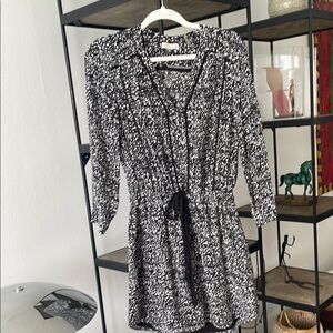 Black and White Patterned Dress